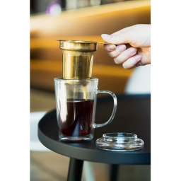 Szklanka termiczna do herbaty z zaparzaczem Vialli Design AMO 300ml 29378 - miniatura 4