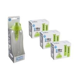 Butelka filtrująca do wody kranowej DAFI 0.5L (zielona) +7 filtrów +4 nakrętki - miniatura 3