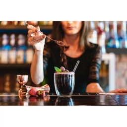 Szklanki termiczne do kawy Vialli Design VITA 320ml (zestaw 6szt.) + słomki szklane 26858 - miniatura 3