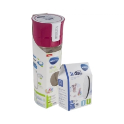 Butelka filtrująca Brita Fill&Go (różowa) + 4szt. filtrów Microdisk - miniatura 2