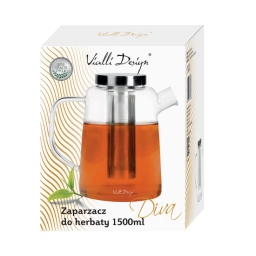 Zaparzacz do herbaty szklany Vialli Design DIVA 1500ml 26568 - miniatura 3