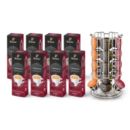 Kawa kapsułki Tchibo Cafissimo Espresso Intense Aroma 80szt. + stojak w zestawie - miniatura 1