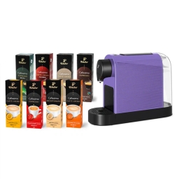 Ekspres ciśnieniowy na kapsułki Tchibo Cafissimo PURE+ (lawendowy) + 80 kapsułek (zestaw degustacyjny) - miniatura 1