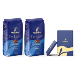 Kawa ziarnista Tchibo Exclusive 2x1 kg + puszka na kawę - miniatura 1