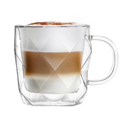 Szklanka termiczna kubek do kawy Vialli Design GEO 450ml 28517 - miniatura 1