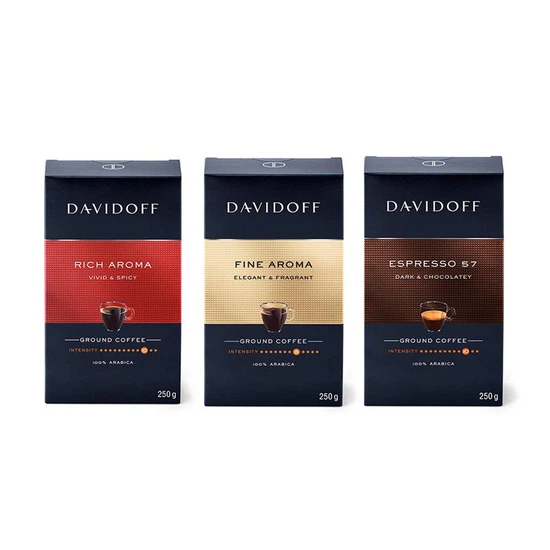 Kawa mielona Davidoff - zestaw smakowy (Rich / 57 / Fine) - miniatura 1