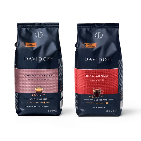 Kawa ziarnista Davidoff Cafe Creme Intense + Rich Aroma, zestaw 2 kg - miniatura 1