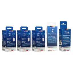 Zestaw do konserwacji ekspresu Bosch Siemens: 3x filtr Intenza TCZ7003 17000705 + tabletki czyszczące 312504 + tabletki odkamieniające 311864 - miniatura 1