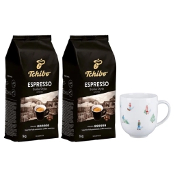 Kawa ziarnista Tchibo Sicilia 2x1kg + kubek porcelanowy 500 ml - miniatura 1