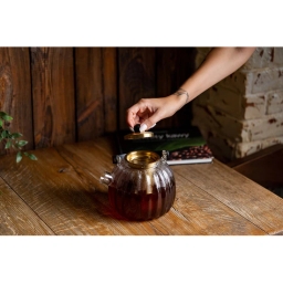 Zaparzacz do herbaty Vialli Design VOLARE 1000ml 1746 (złoty) - miniatura 5