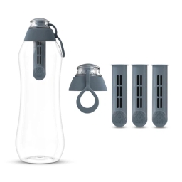 Butelka filtrująca DAFI 0,7L +4 filtry (stal) - miniatura 1
