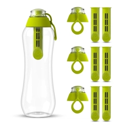 Butelka filtrująca do wody kranowej DAFI 0.5L (zielona) +7 filtrów +4 nakrętki - miniatura 1