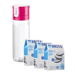 Butelka filtrująca Brita Fill&Go (różowa) + 9szt. filtrów Microdisk - miniatura 1