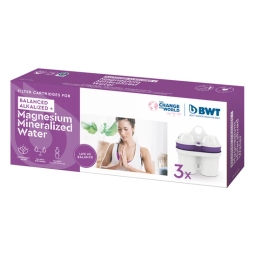 Wkład filtrujący wodę filtr Mg+ BWT Balanced Alkalized + Mg2+ Pack 3 szt. (woda alkaliczna) - miniatura 1