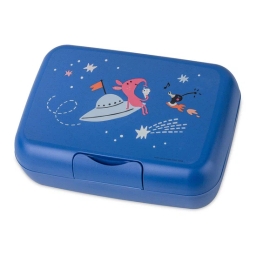 Zestaw śniadaniowy dla dzieci duży Koziol SPACE (lunchbox + lunchbox mini + snackpot + butelka bidon na wodę 500ml) - miniatura 2