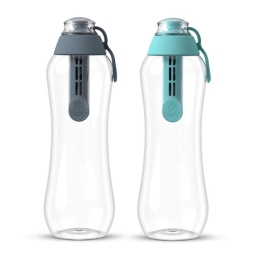 Zestaw butelek filtrujących DAFI 0,5L Miętowy/Stalowy (2szt.) - miniatura 1