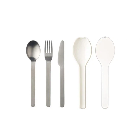 Zestaw 3 sztućców (nóż, widelec, łyżka) Ellipse Nordic White 105760030600 (białe) - miniatura 1