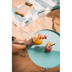 Ekologiczne białe słomki szklane zakrzywione Vialli Design VITA 23cm (6szt.) + szczoteczka do czyszczenia 26643 - miniatura 4