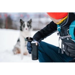 Kubek termiczny do kawy i herbaty Vialli Design FUORI 400ml (czarny gold rose) 28036 - miniatura 10