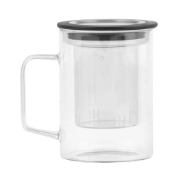 Szklanka do herbaty z zaparzaczem Vialli Design DIVA 350ml 29385 (2szt.) - miniatura 2