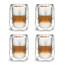 Szklanki termiczne do kawy i herbaty Vialli Design GEO 250ml (4szt.) 27572 - miniatura 1