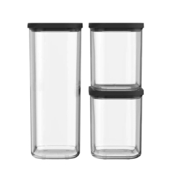 Pojemniki na żywność Mepal Modula 10699554040 (czarny) - zestaw 3szt. - miniatura 1