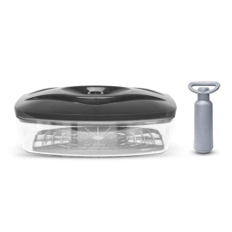 Pojemnik prożniowy do przechowywania żywności SeeYoo 1,5L (grafitowy) z pompką manualną - miniatura 1