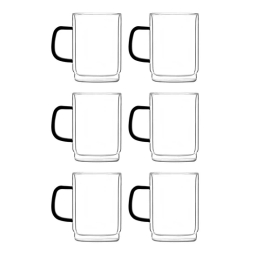 Szklanki termiczne do kawy i herbaty Vialli Design CARBON 350ml (6szt.) - miniatura 1