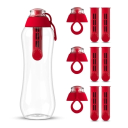 Butelka filtrująca do wody kranowej DAFI 0.5L (makowa) +7 filtrów +4 nakrętki - miniatura 1