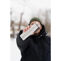 Butelka termiczna Vialli Design FUORI 500ml z uchwytem 12/24h (stalowa matowa) - miniatura 5