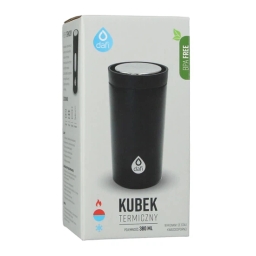 Kubek termiczny do kawy i herbaty Dafi 380ml Double Wall (czarny) - miniatura 3