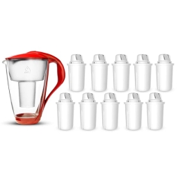 Dzbanek filtrujący Dafi Crystal (czerwony) +10 filtrów Dafi Classic - miniatura 1