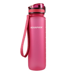 Butelka filtrująca wodę Aquaphor City 1000ml (różowa) + opakowanie filtrów - miniatura 2