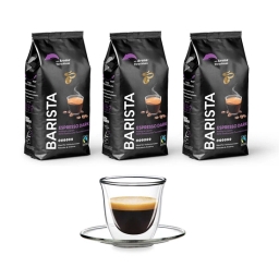 Kawa ziarnista Tchibo Barista Espresso Dark 3kg + szklanka termiczna do espresso ze spodkiem FilterLogic CFL-657 w zestawie - miniatura 1