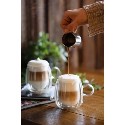 Szklanki termiczne do kawy i herbaty z uchem okrągłe Vialli Design TULIP 350ml (4szt.) 28814 - miniatura 5