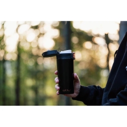 Kubek termiczny do kawy i herbaty Vialli Design FUORI 400ml (czarny gold rose) 28036 - miniatura 9