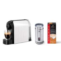 Ekspres ciśnieniowy Tchibo Cafissimo EASY White+ kapsułki Crema Rich Aroma 30 + spieniacz automatyczny do mleka - miniatura 1