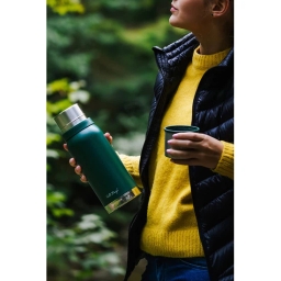 Termos turystyczny z kubkiem Vialli Design FUORI 1000ml (zielony) 27640 - miniatura 4