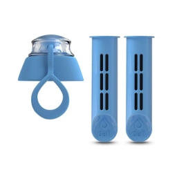 Butelka filtrująca do wody kranowej DAFI 0.5L (niebieska) +7 filtrów +4 nakrętki - miniatura 2