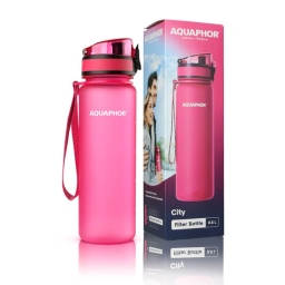 Butelka filtrująca wodę Aquaphor City 500ml (różowa) - miniatura 1