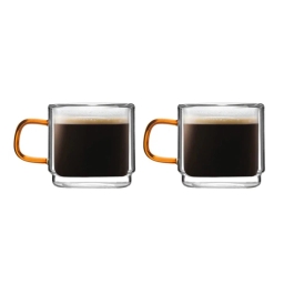 Szklanki termiczne do kawy espresso Vialli Design AMBER 80ml (2szt.) - miniatura 1