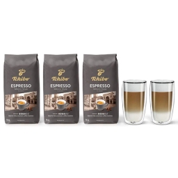 Kawa ziarnista Tchibo Milano 3kg + szklanki termiczne do latte FilterLogic CFL-670 w zestawie - miniatura 1