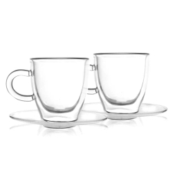 Szklanki termiczne do kawy espresso Vialli Design AMO 50ml (2szt.) 23055 - miniatura 2