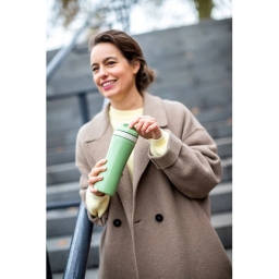 Zestaw śniadaniowy Koziol (lunchbox PASCAL + butelka bidon na wodę 425ml) zielony - miniatura 6