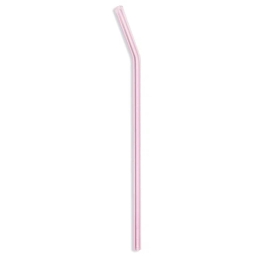 Ekologiczne różowe słomki szklane zakrzywione Vialli Design VITA 23cm (6szt.) + szczoteczka do czyszczenia 26636 - miniatura 2