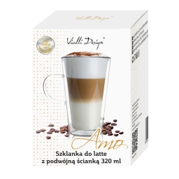 Szklanka termiczna do kawy latte Vialli Design AMO 320ml 23024 - miniatura 5