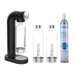 Saturator do nagazowywania wody Brita SodaOne z dodatkową butlą CO2 i zestawem butelek (czarny) - miniatura 1