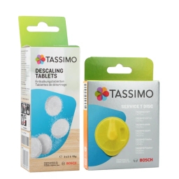 Dysk czyszczący Tassimo Bosch T-disk 576836 + tabletki odkamieniające 311530 TCZ6004 - miniatura 1