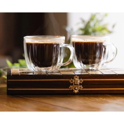 Szklanki termiczne do kawy i herbaty z uchem Vialli Design TULIP 250ml (4szt.) 28784 - miniatura 5