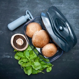 Pojemnik prożniowy do przechowywania żywności SeeYoo 1,5L (grafitowy) z pompką manualną - miniatura 6